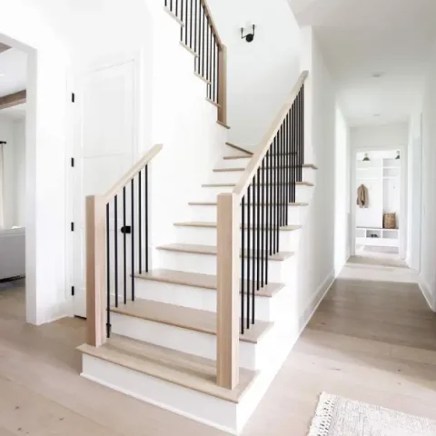 Fresh interior painting in progress on a residential wall for a clean, updated finish.