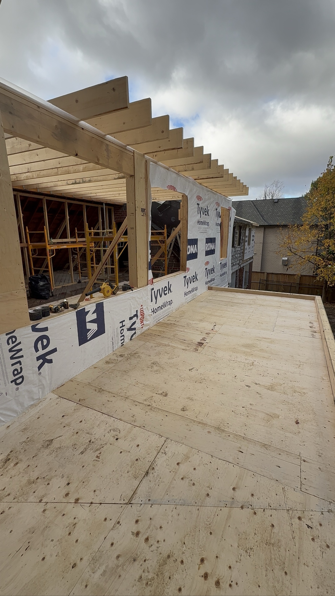 Framed floor with plywood decking for a home addition — Rouge Home Development Inc., GTA