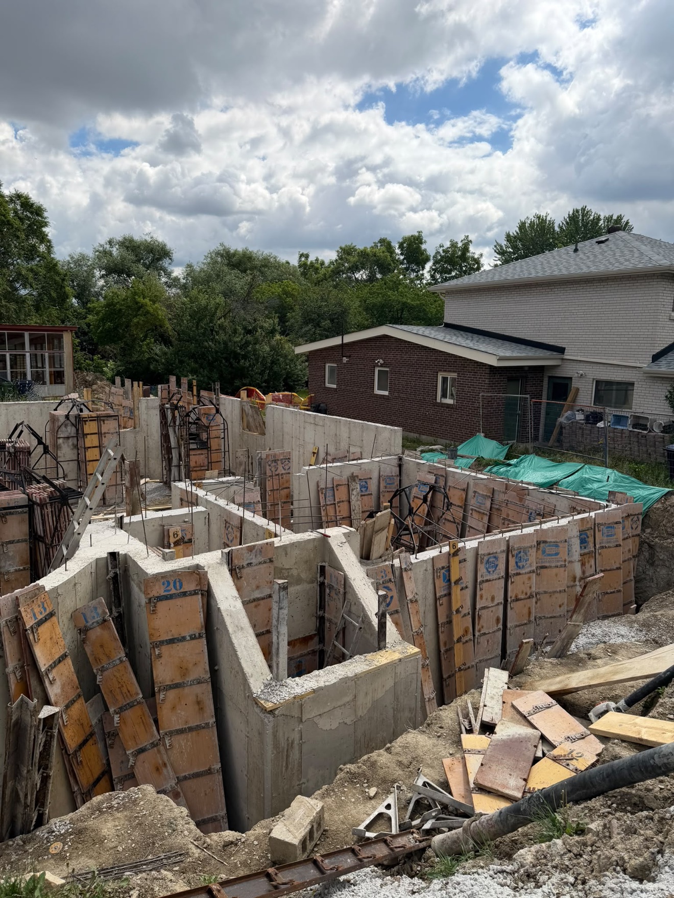 Concrete foundation forms being set — Rouge Home Development Inc., GTA