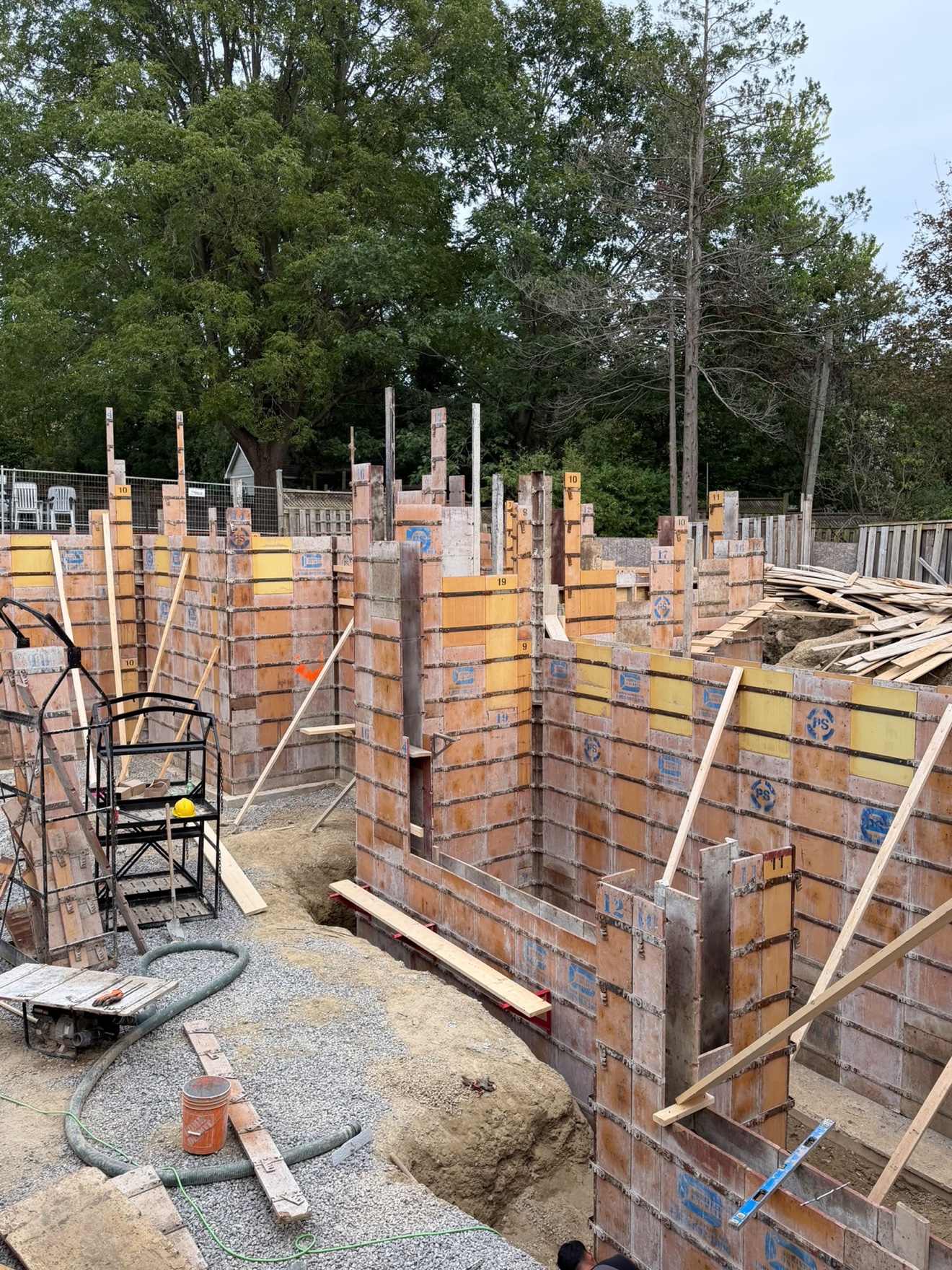 Wooden foundation forms for a home addition — Rouge Home Development Inc., GTA
