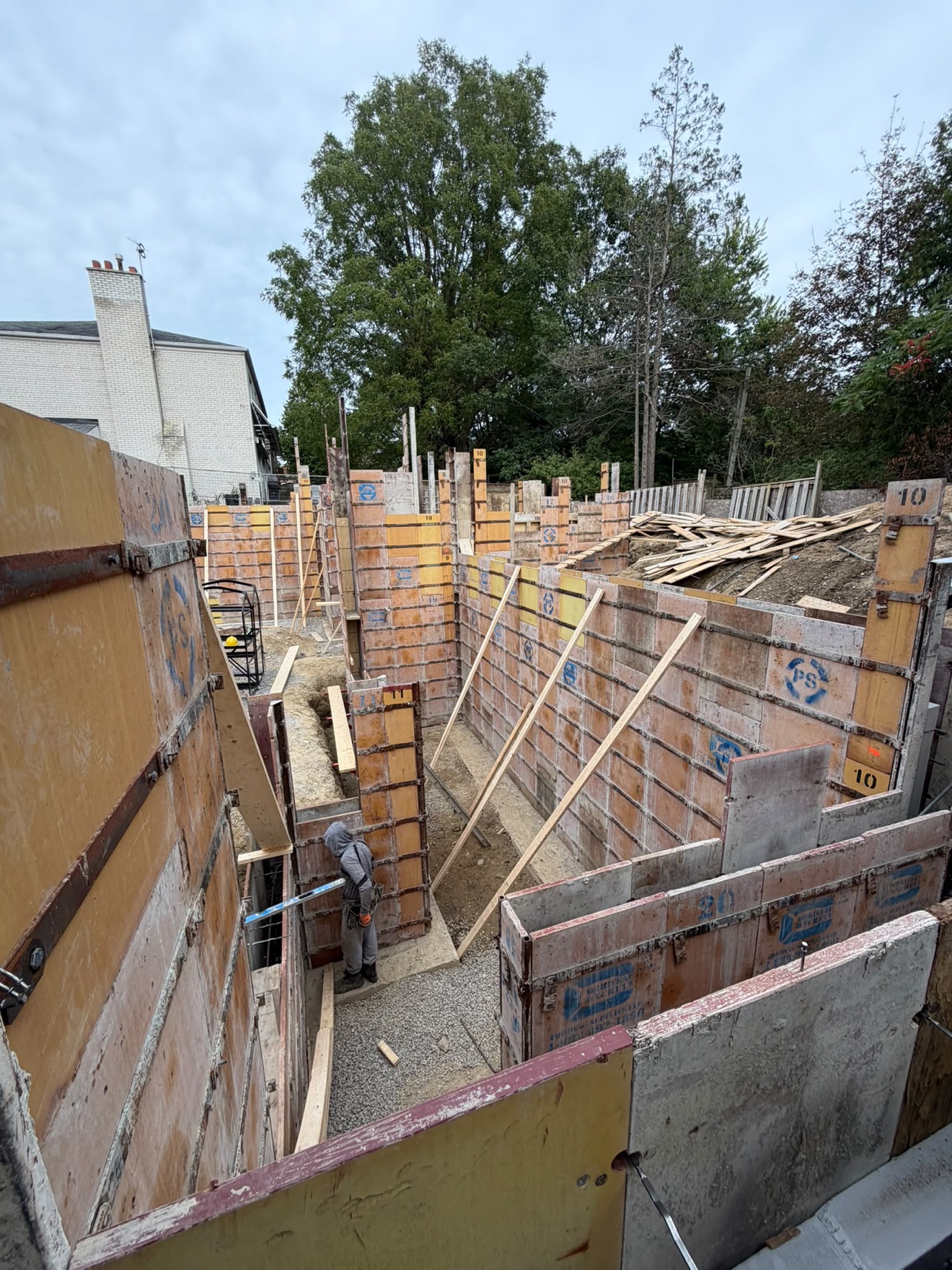New foundation forms ready for concrete pour — Rouge Home Development Inc., GTA
