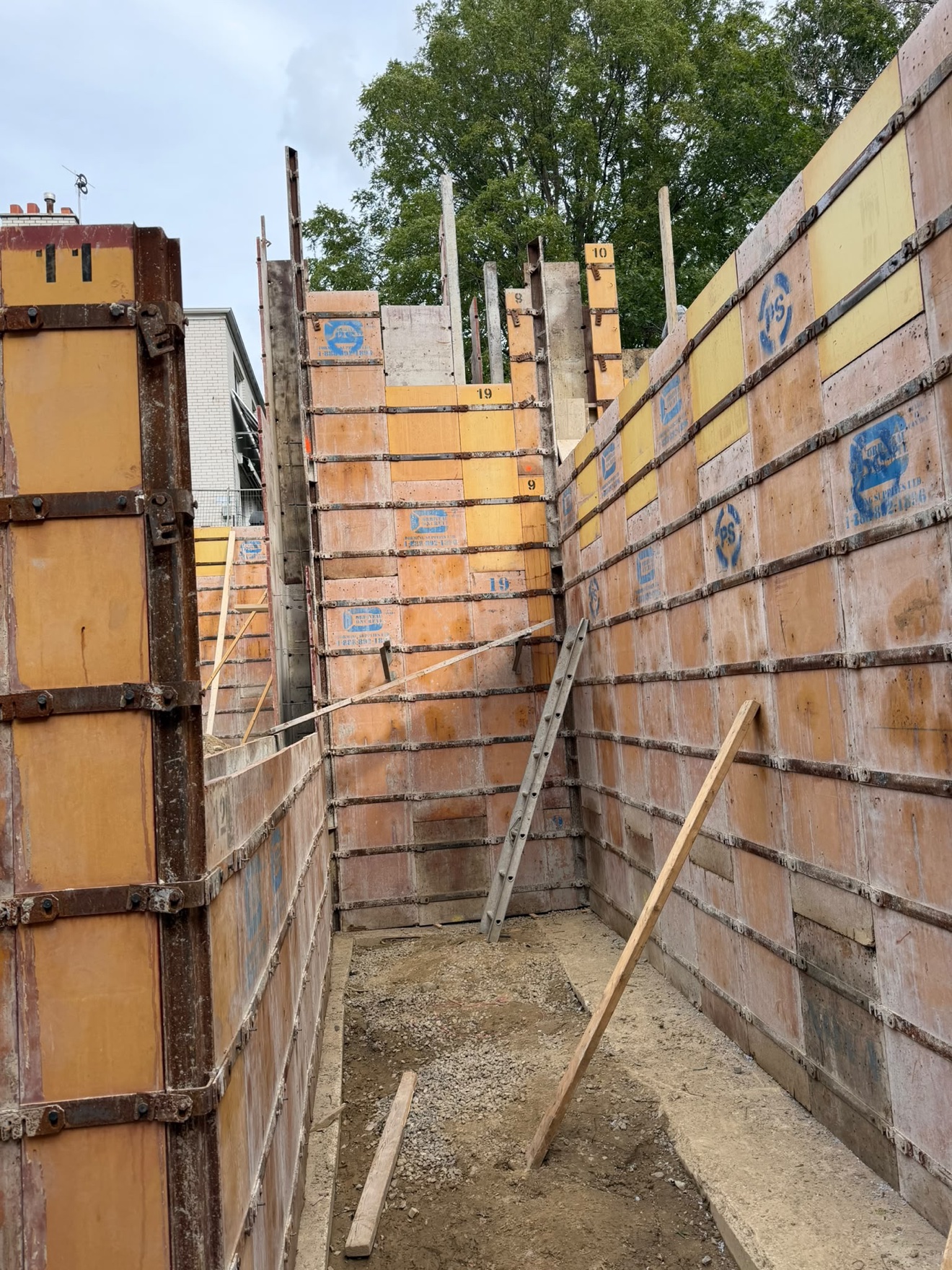 Residential foundation formwork from above — Rouge Home Development Inc., GTA
