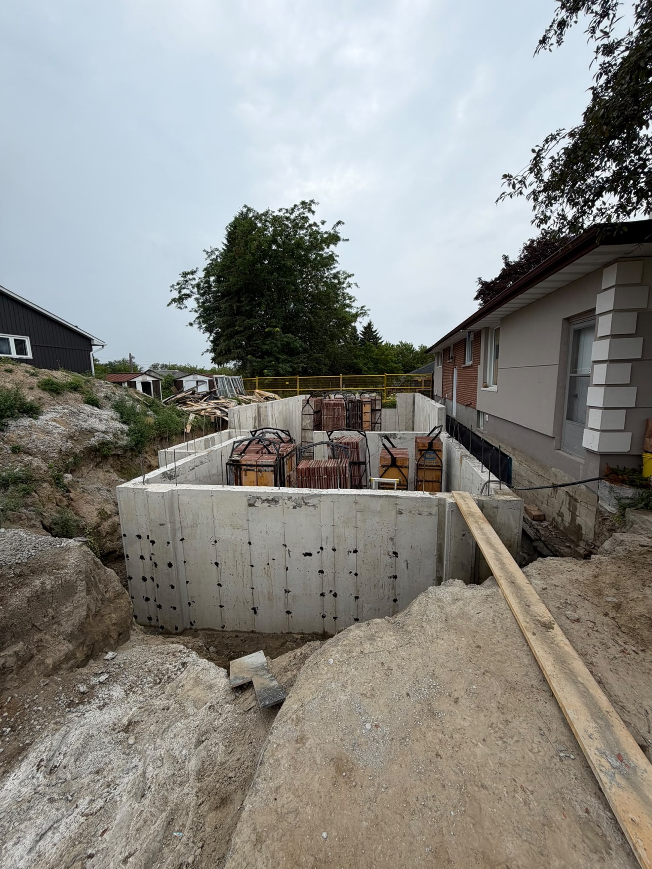 Foundation walls forming on a new home — Rouge Home Development Inc., GTA