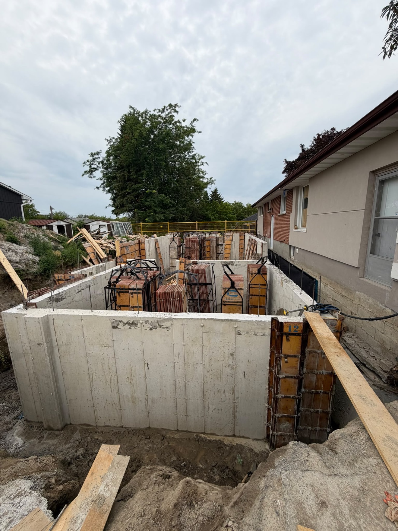 Detailed view of foundation forming — Rouge Home Development Inc., GTA