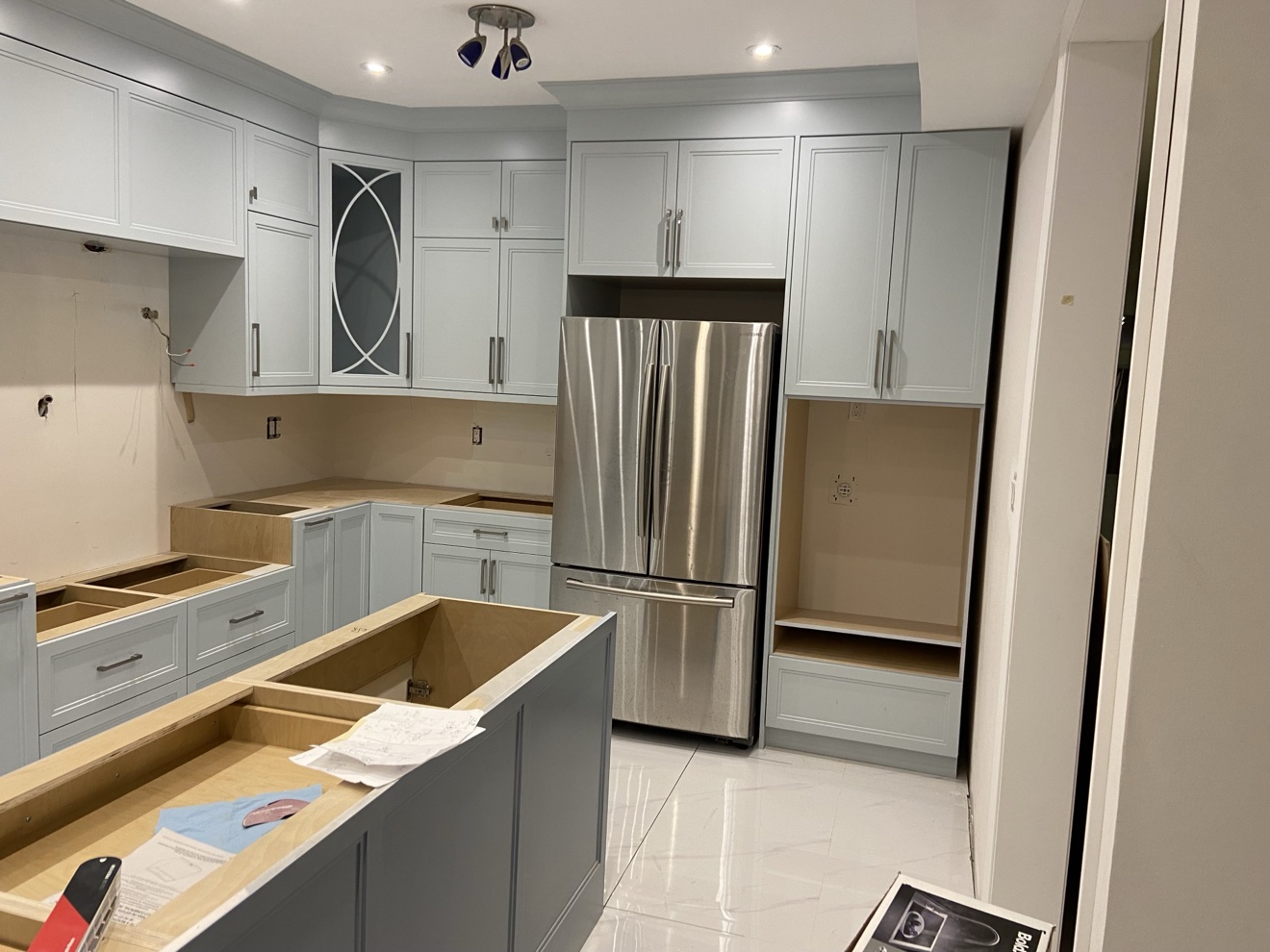 Custom kitchen cabinetry and island — Rouge Home Development Inc., GTA